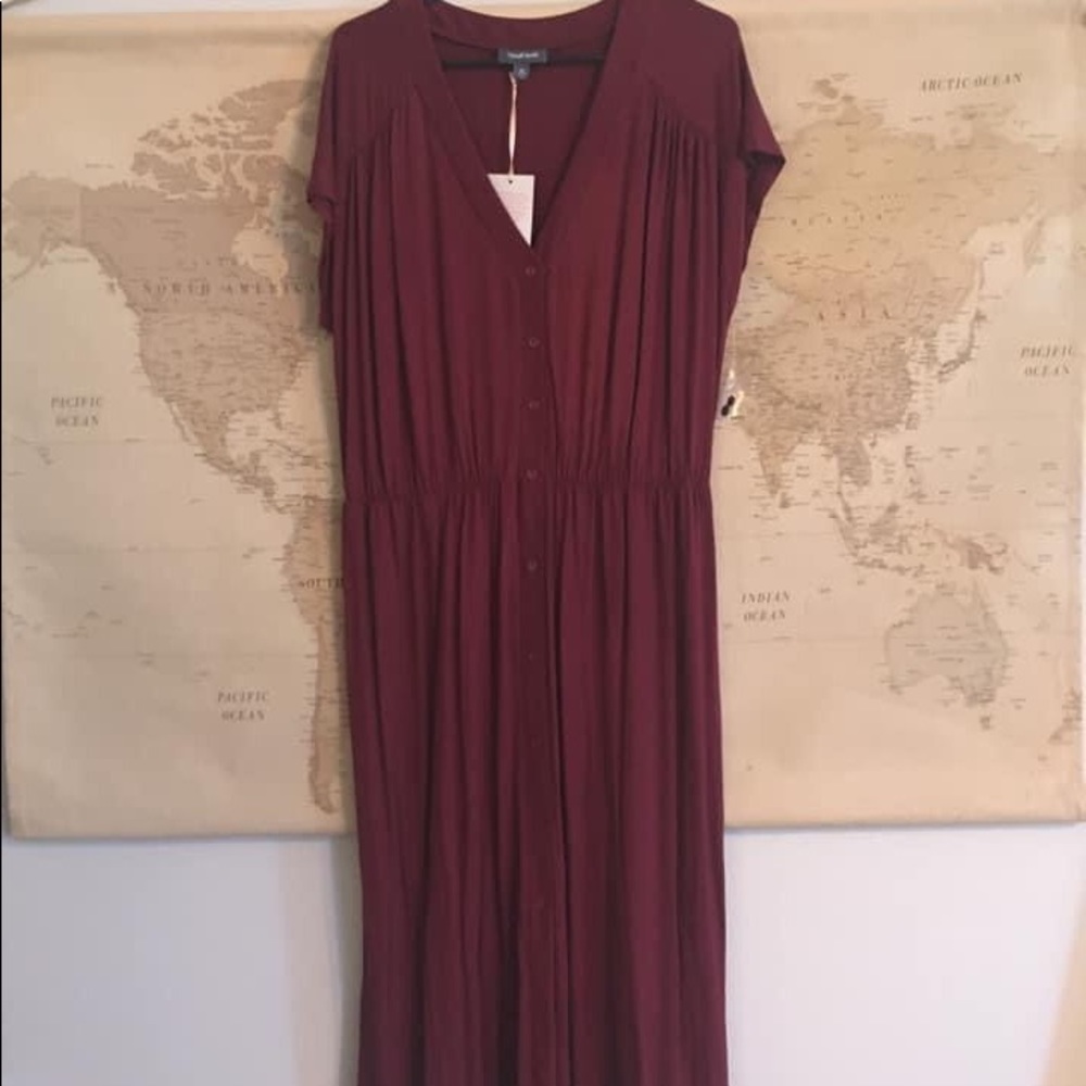 ModCloth burgundy knit dress